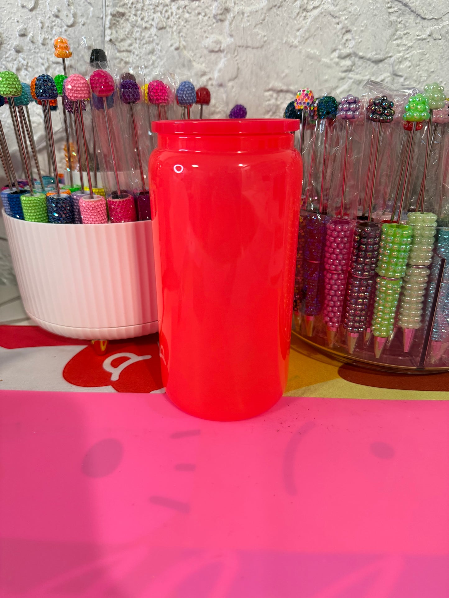 16oz Neon Glass Tumblers